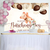 Bärig Niedlich Baby An Die Weg Baby Dusche Hintergrund